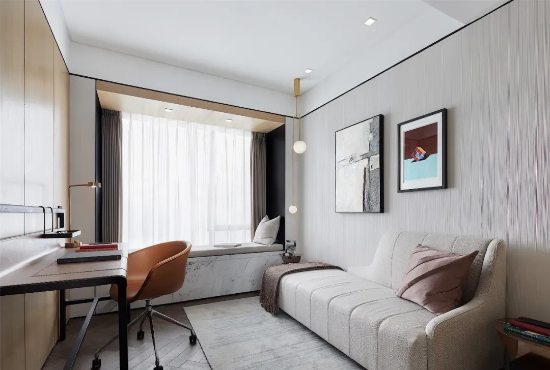 现代轻奢风格室内设计家装案例-书房 现代轻奢风格室内设计家装案例-书房