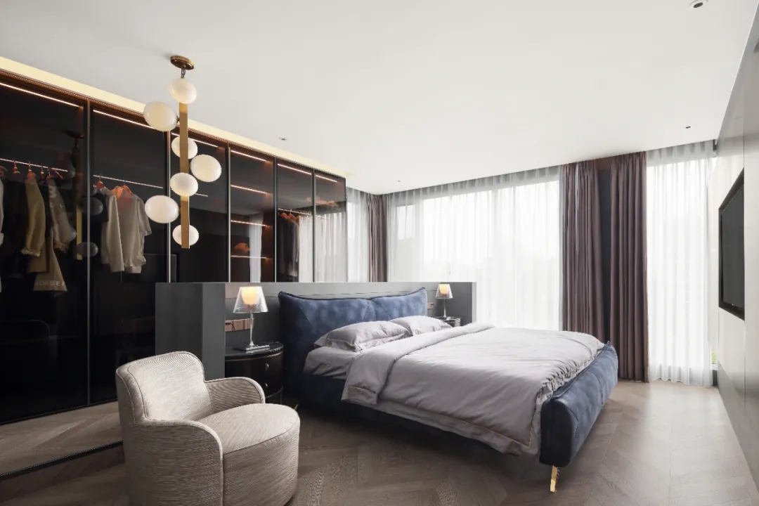 轻奢风格家装设计室内装修效果图-卧室 轻奢风格家装设计室内装修效果图-卧室