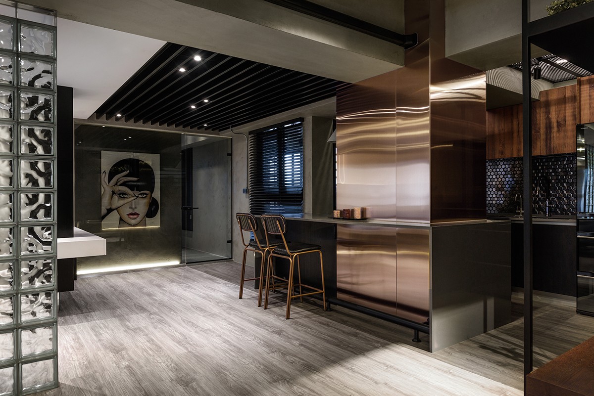 工业风风格家装设计室内装修效果图-走廊 工业风风格家装设计室内装修效果图-走廊