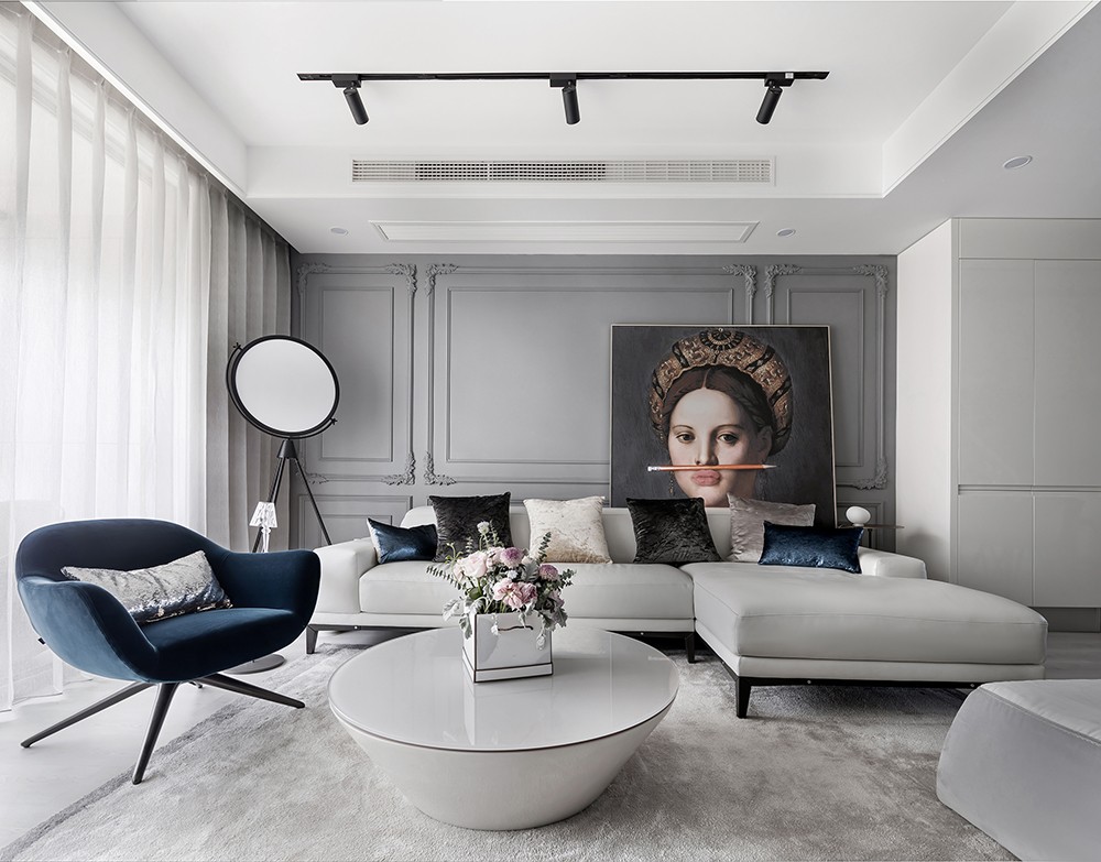 装修案例法式轻奢风格室内装修效果图-客厅 装修案例法式轻奢风格室内装修效果图-客厅