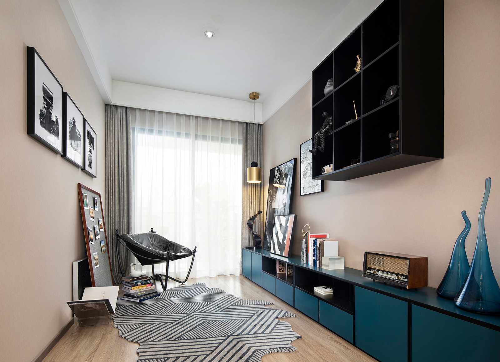 现代轻奢风格室内家装案例效果图-书房